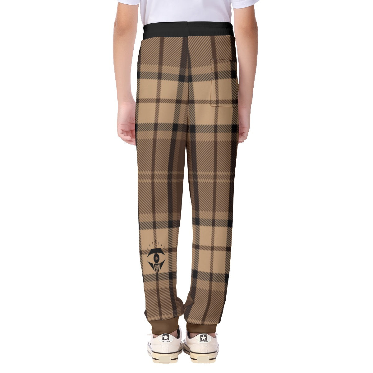 Brown plaid Casual Pants