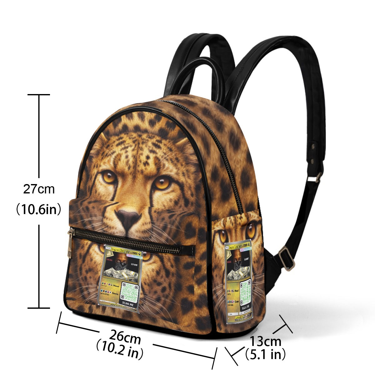 Trap sack Cheetah Run Small Size Backpack + Music QR code