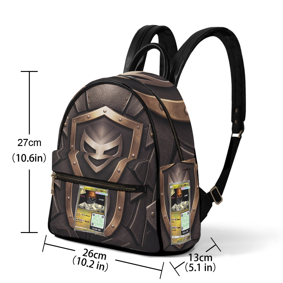 Trap sack Phantom mask Small Size Backpack +Music QR code