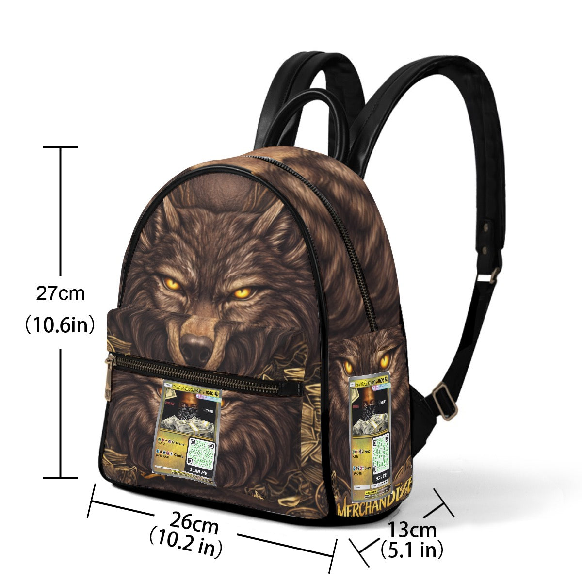 Trap sack Wolf Mode Small Size Backpack + Music QR code