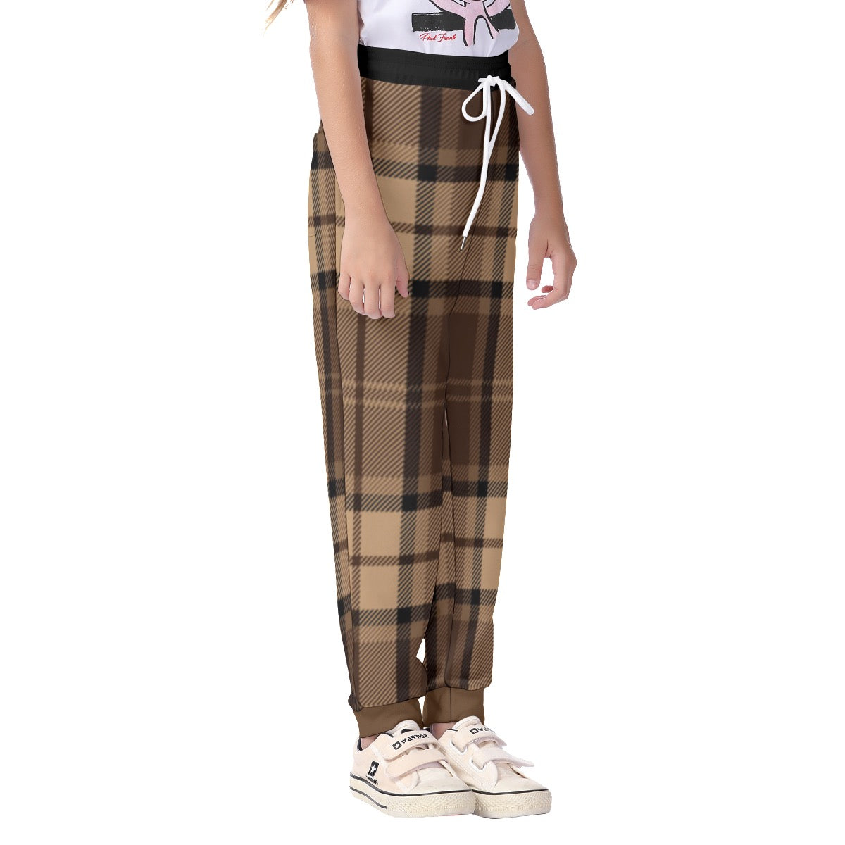 Brown plaid Casual Pants