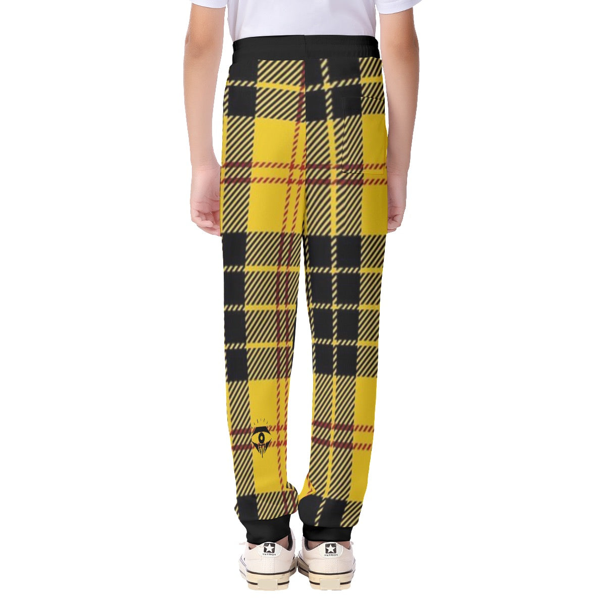 Yellow plaid Casual Pants