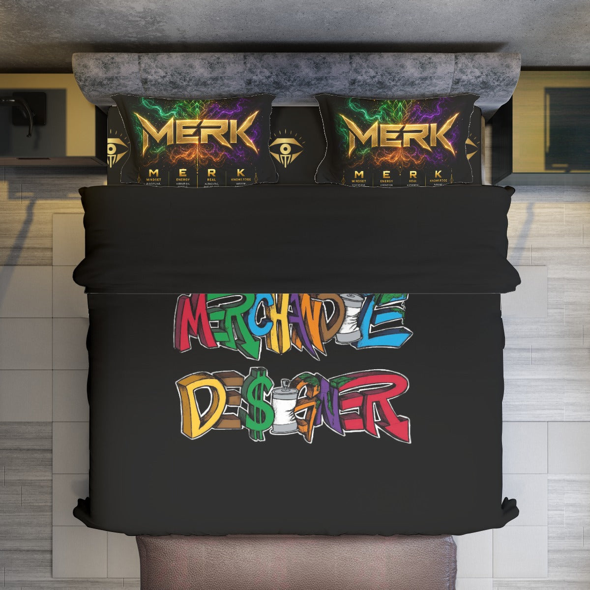 Merk After Dark: Designer Bedding Four-piece Duvet Cover Set | Widened