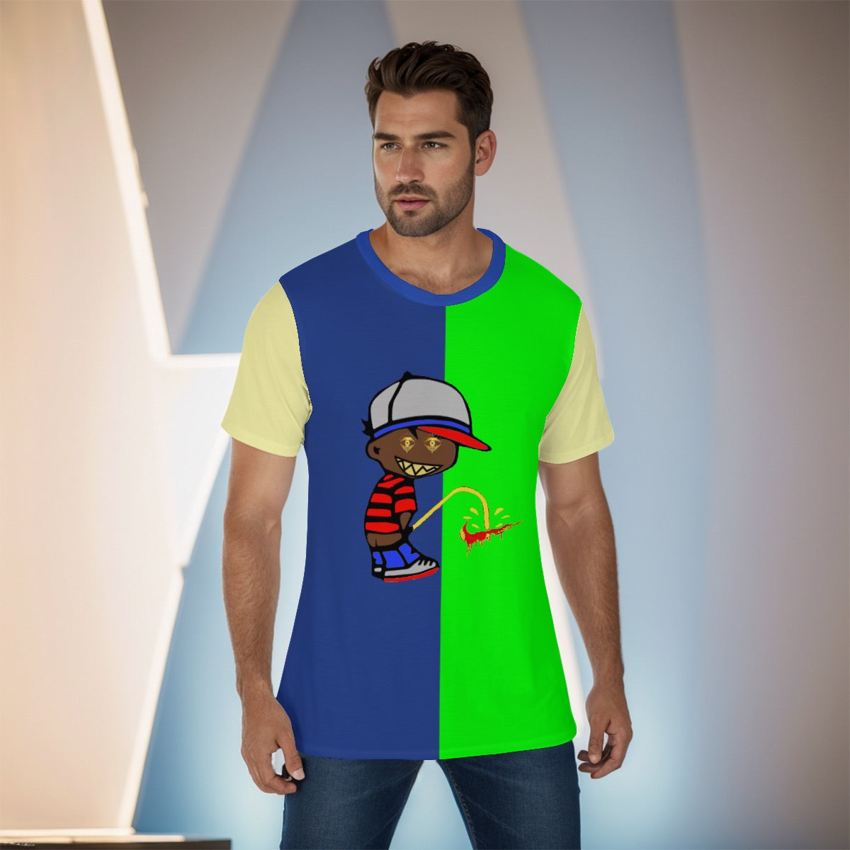 Lime Blu Green Outlaw Designer Shirt