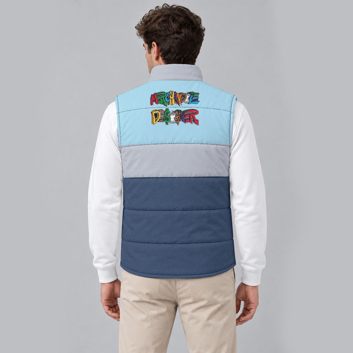 Sky Snowman Zip Padded Vest