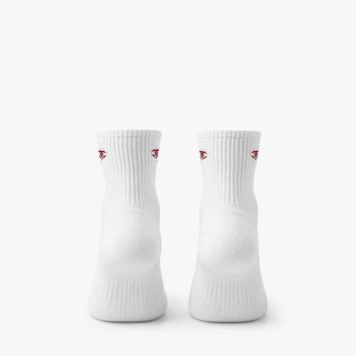 embroidery Powered Up Mid-Calf Socks|Cotton