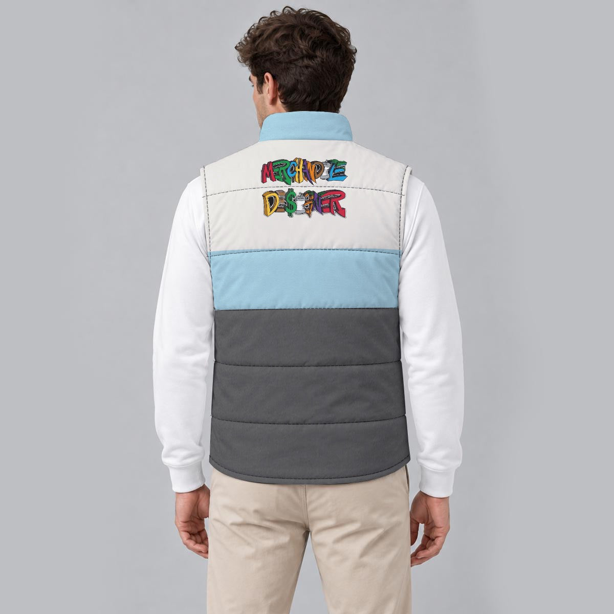 Frozen Sky Snowman Zip Padded Vest