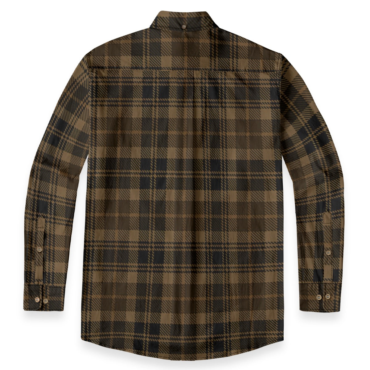 Brown Plaid Designer Sleeve Shirt