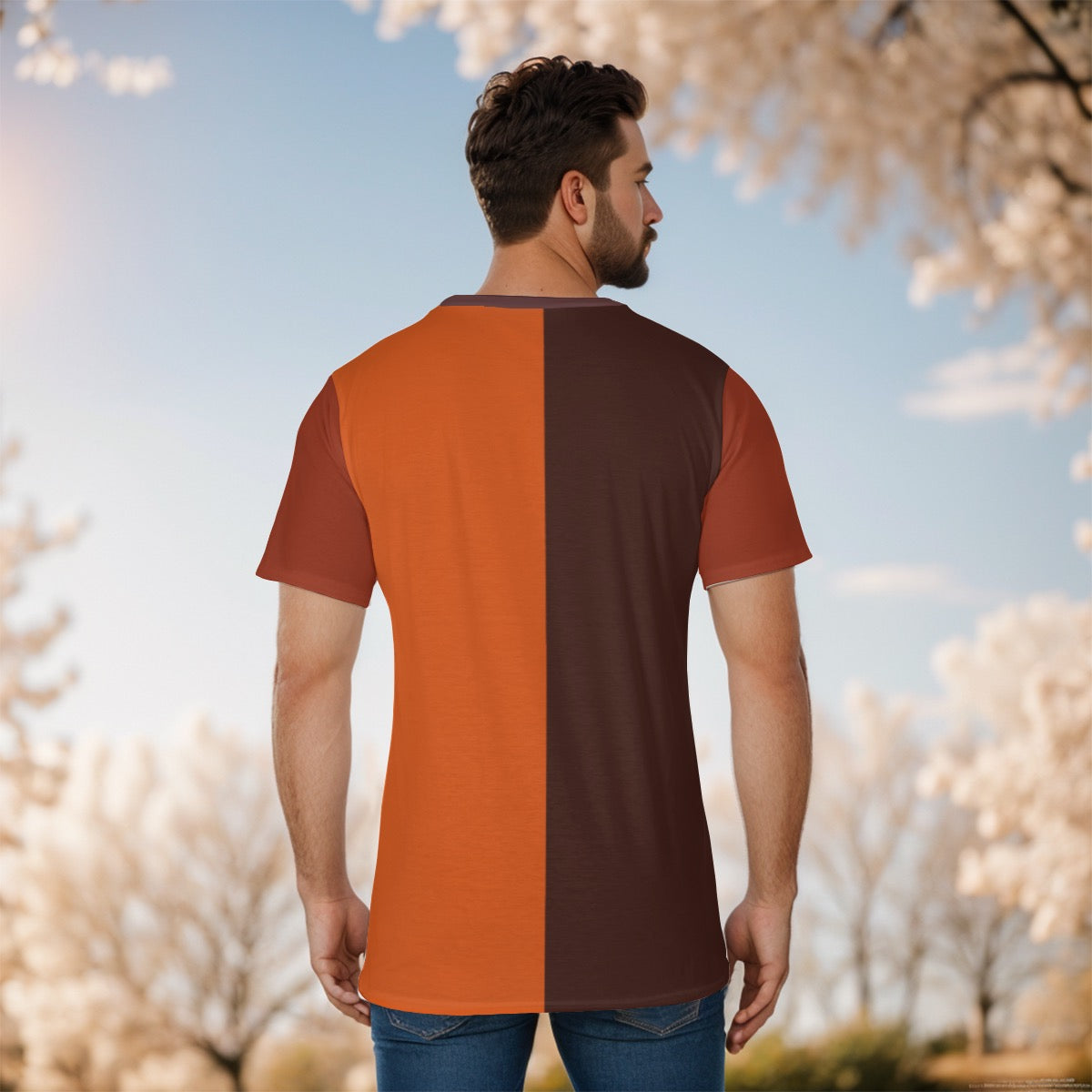 Orange Brown Designer Outlaw Shirt