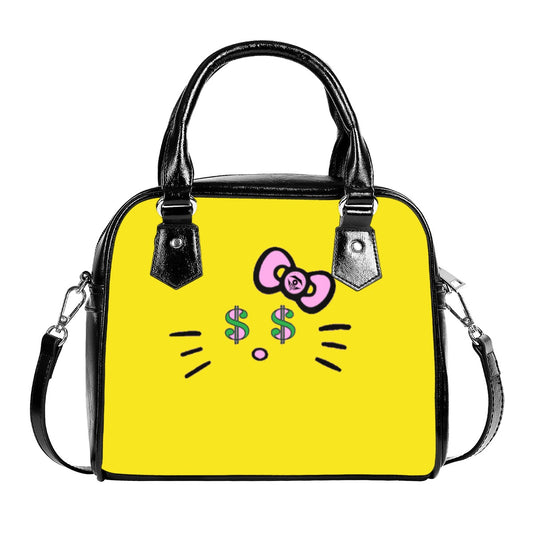 Yellow Cash Kitty Handbag With Single Shoulder Strap