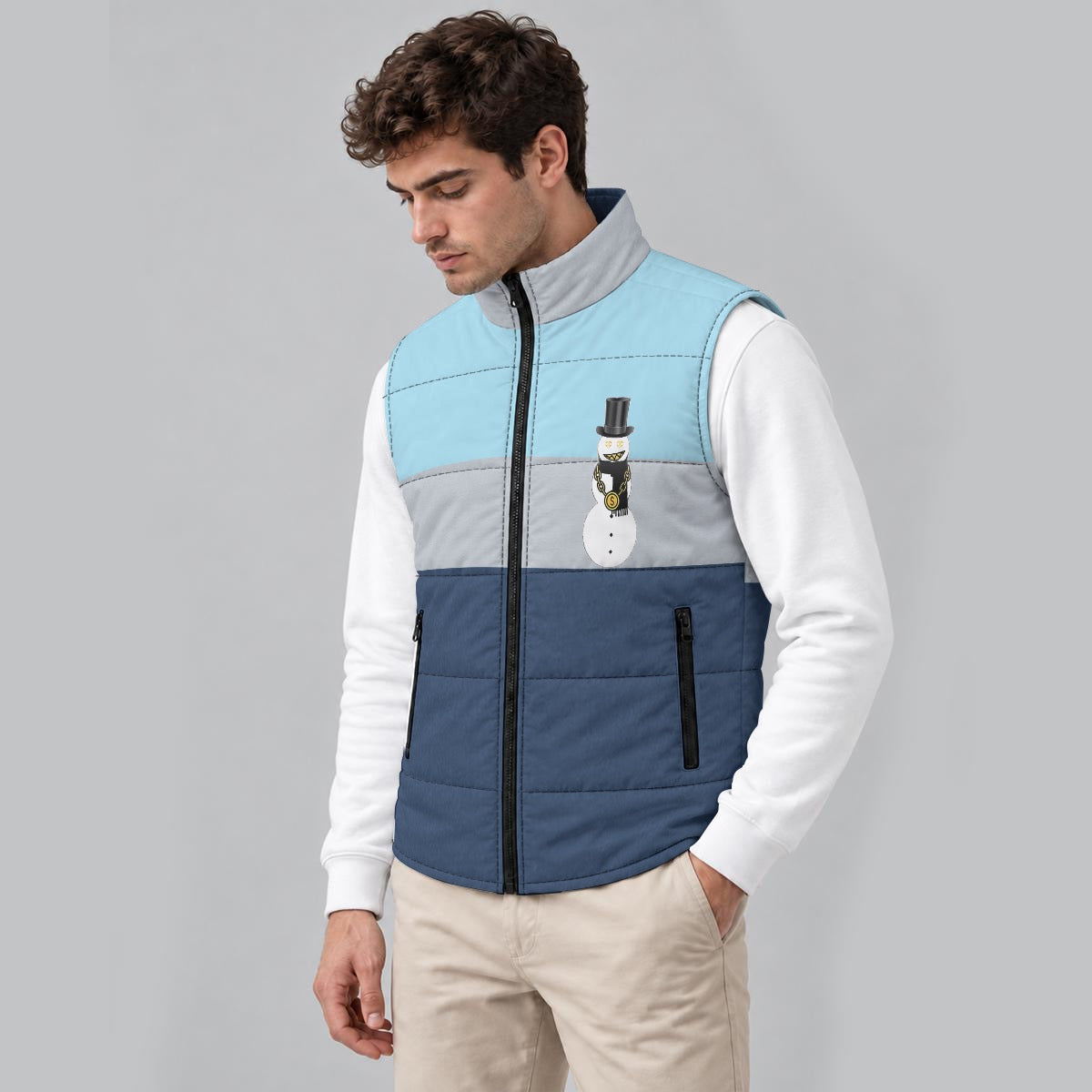Sky Snowman Zip Padded Vest
