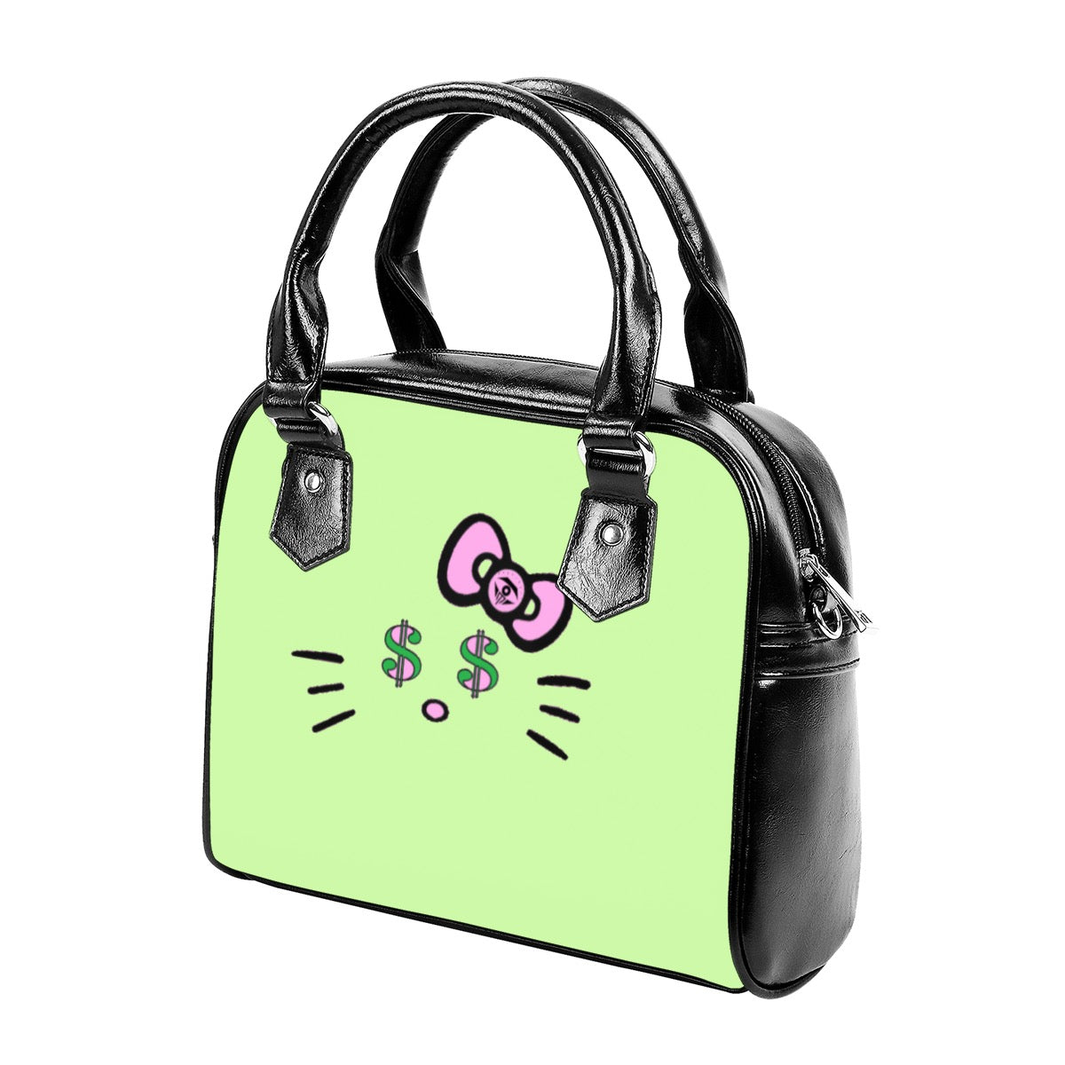 Mint Cash Kitty Designer Handbag With Single Shoulder Strap