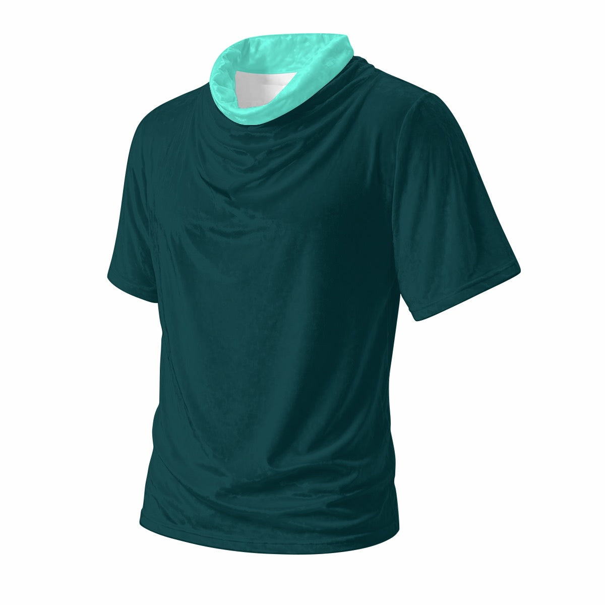 Mint Designer Draped Neck Shirt