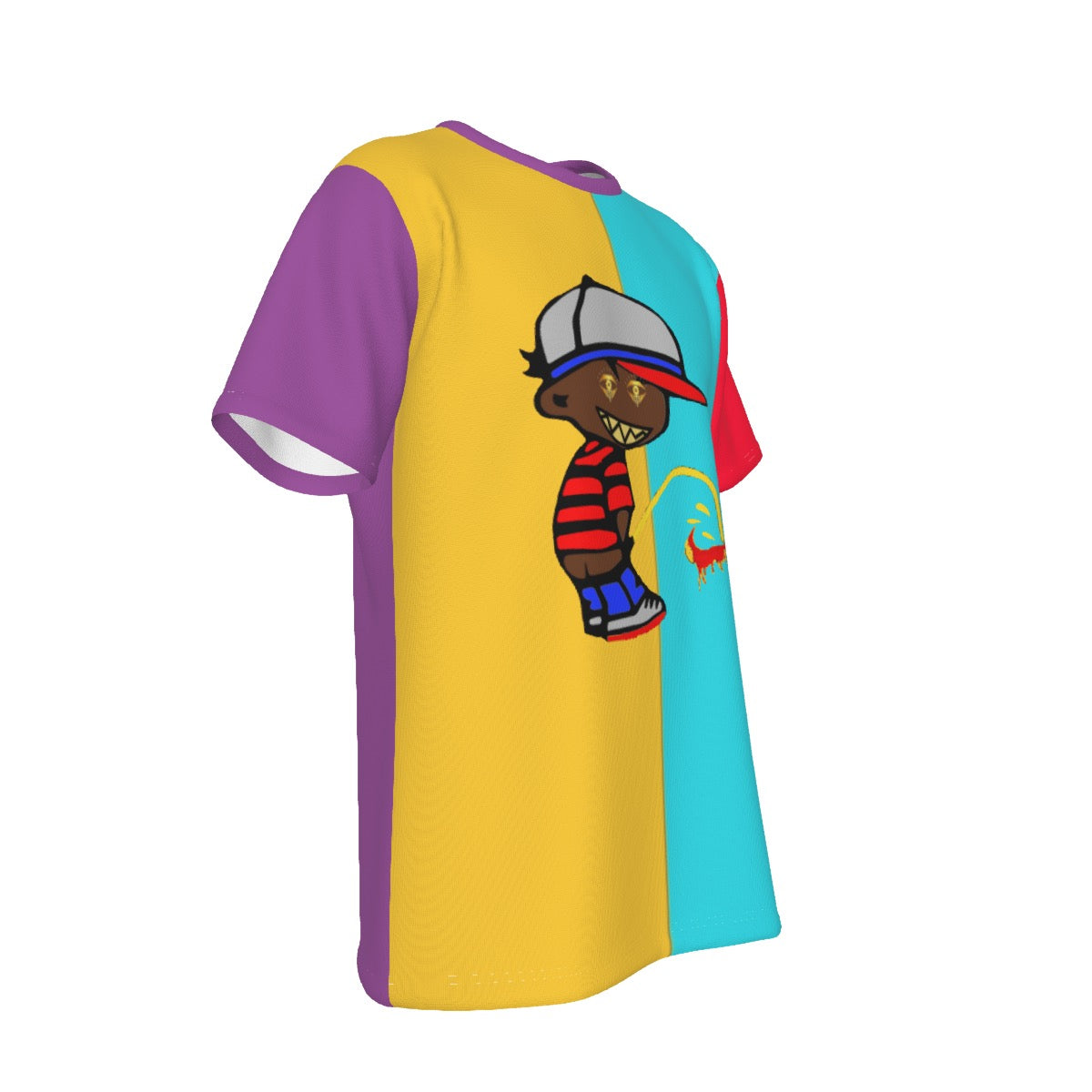 yellow/blu/red/purp outlaw shirt