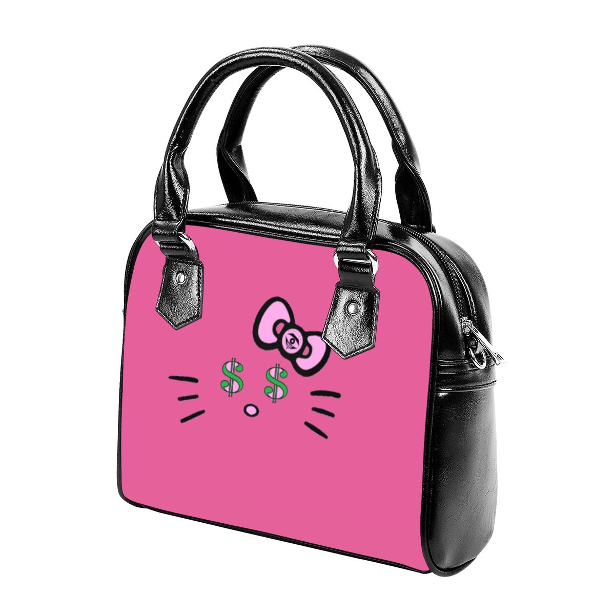 Hot Pink Cash Handbag With Single Shoulder Strap