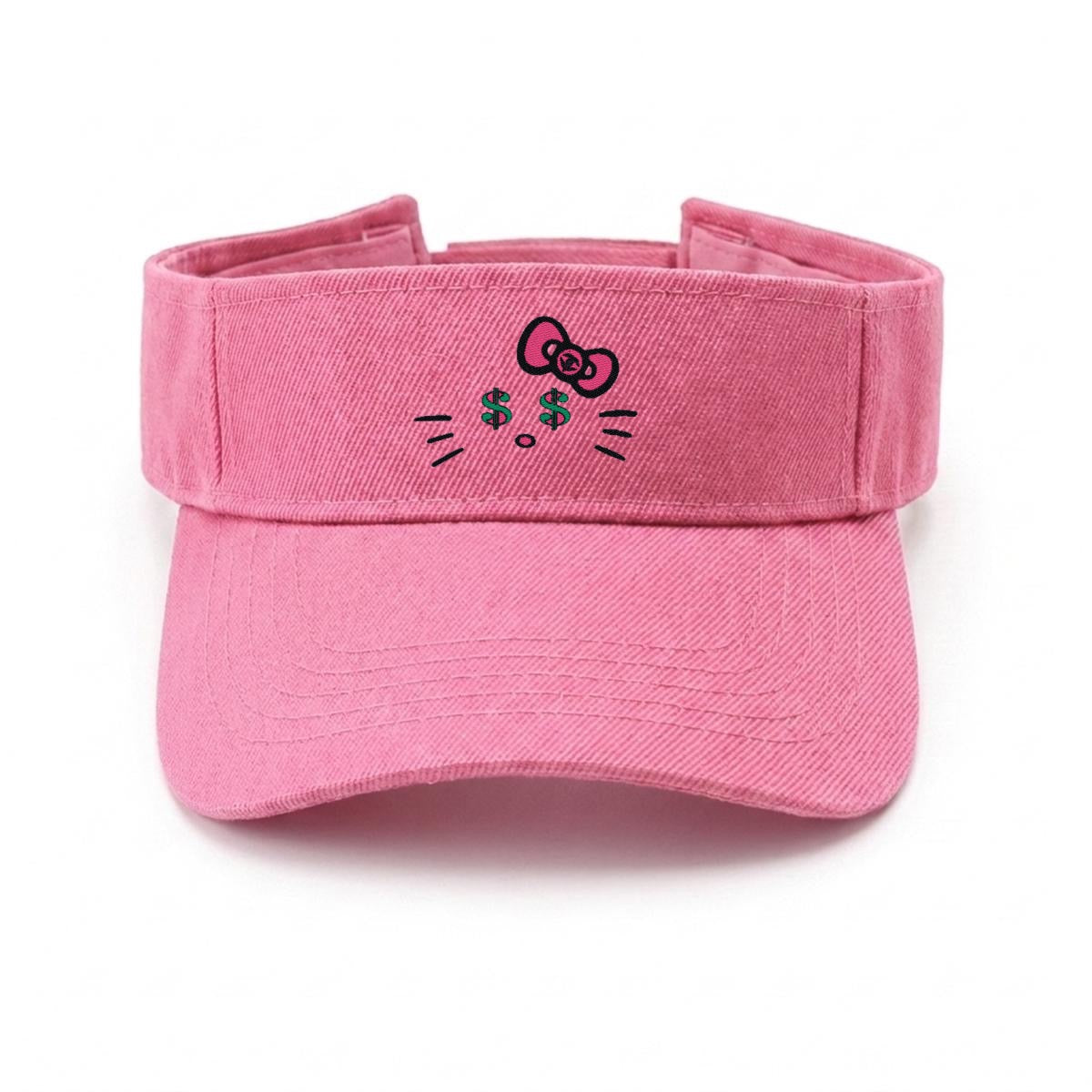 Embroidery Cash Kitty Designer-Top Visor