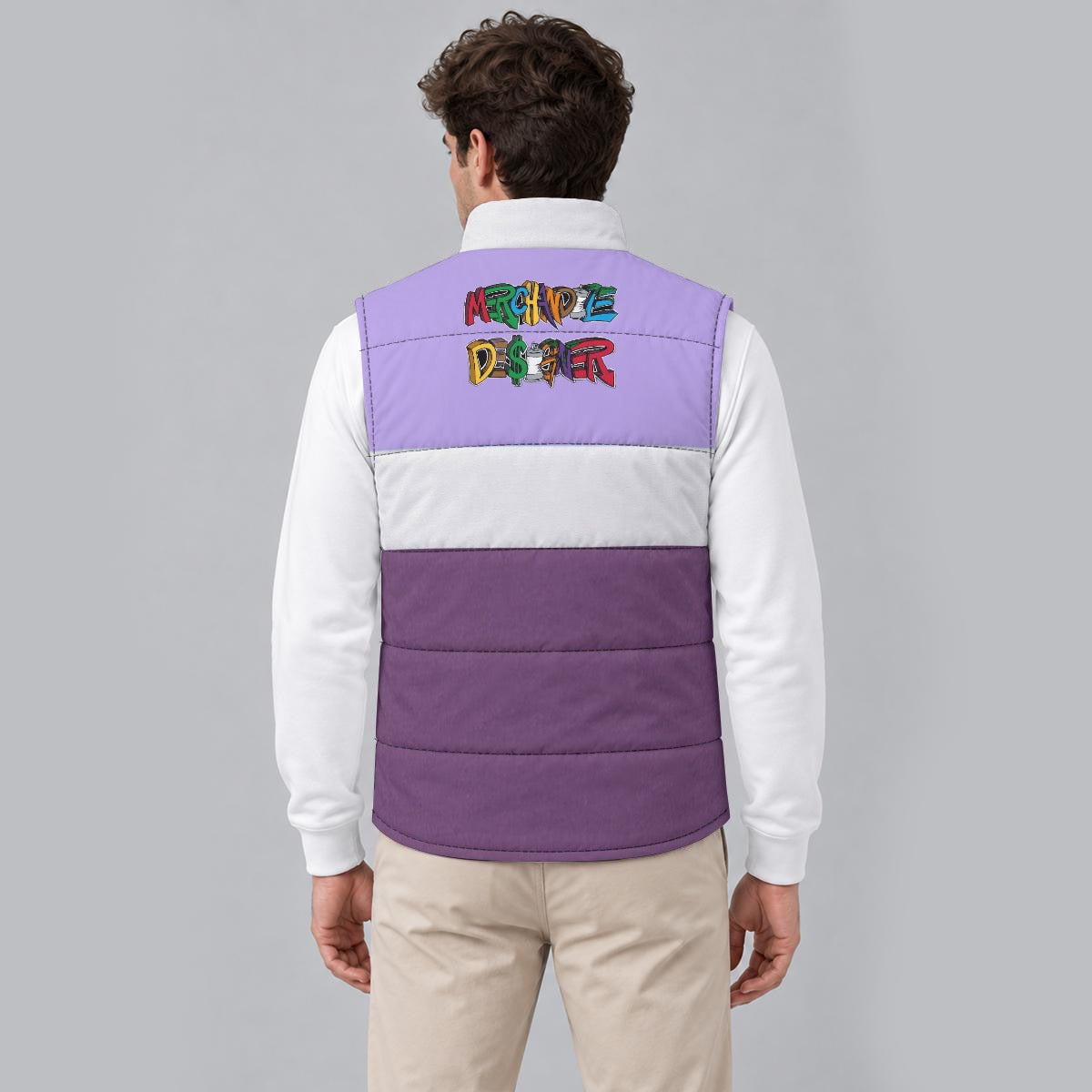 Purple Haze Snowman Zip Padded Vest
