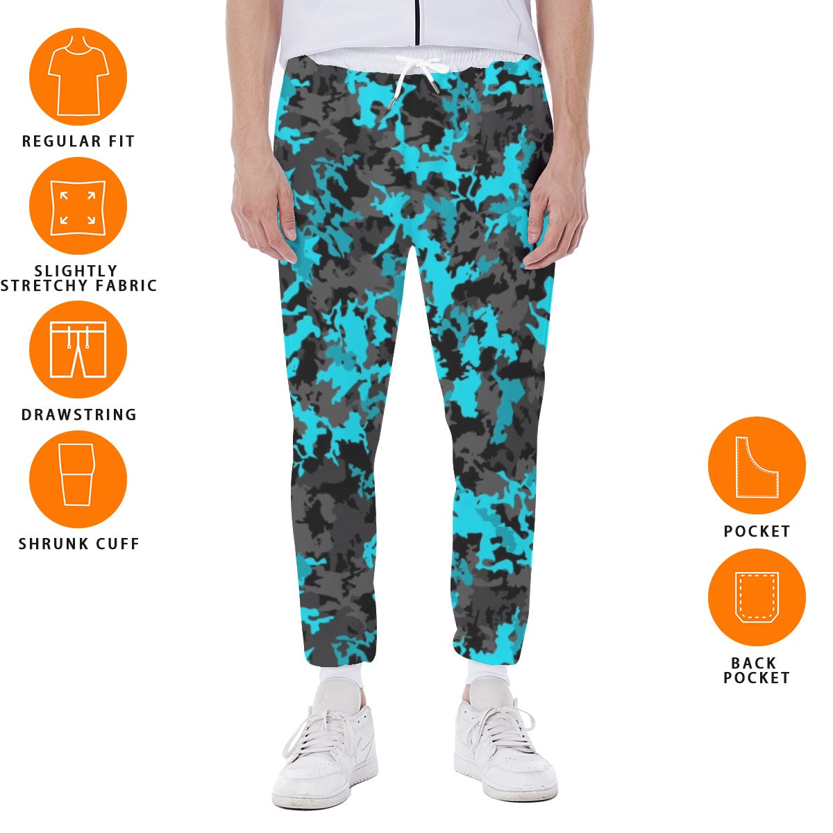 Blu/Black Camo Sweatpants