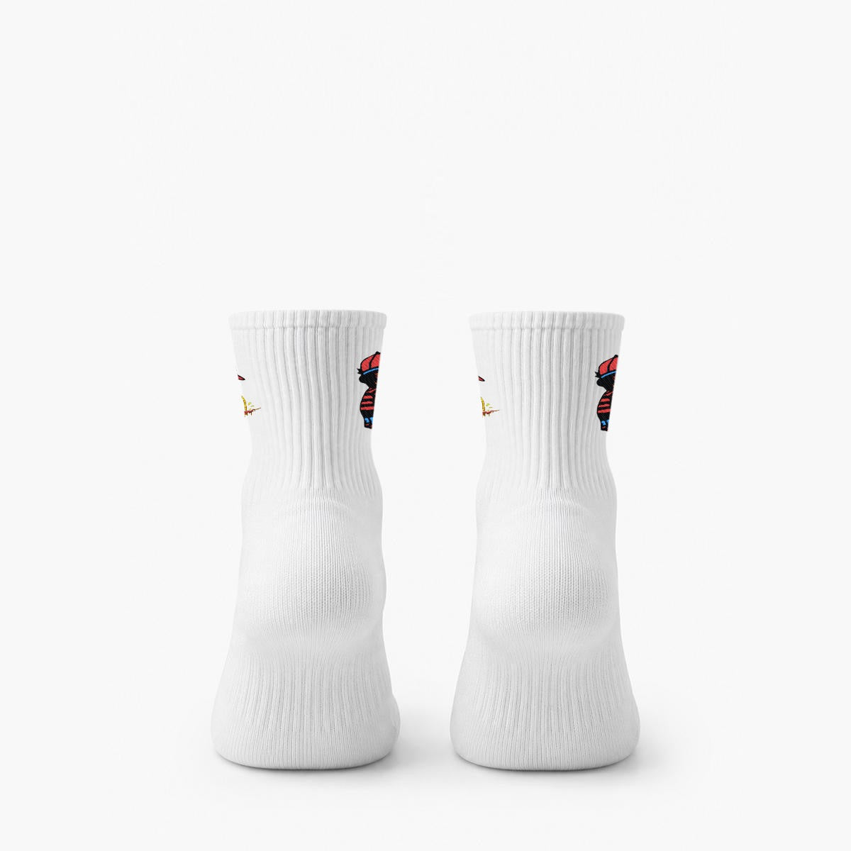 embroidery Outlaw Mid-Calf Socks|Cotton