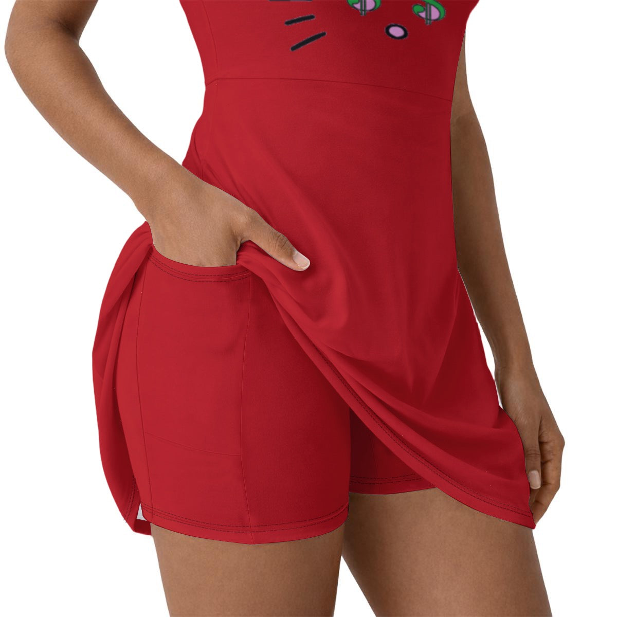 Redline Cash Kitty Women’s Athletic Dress With Built‑In Shorts