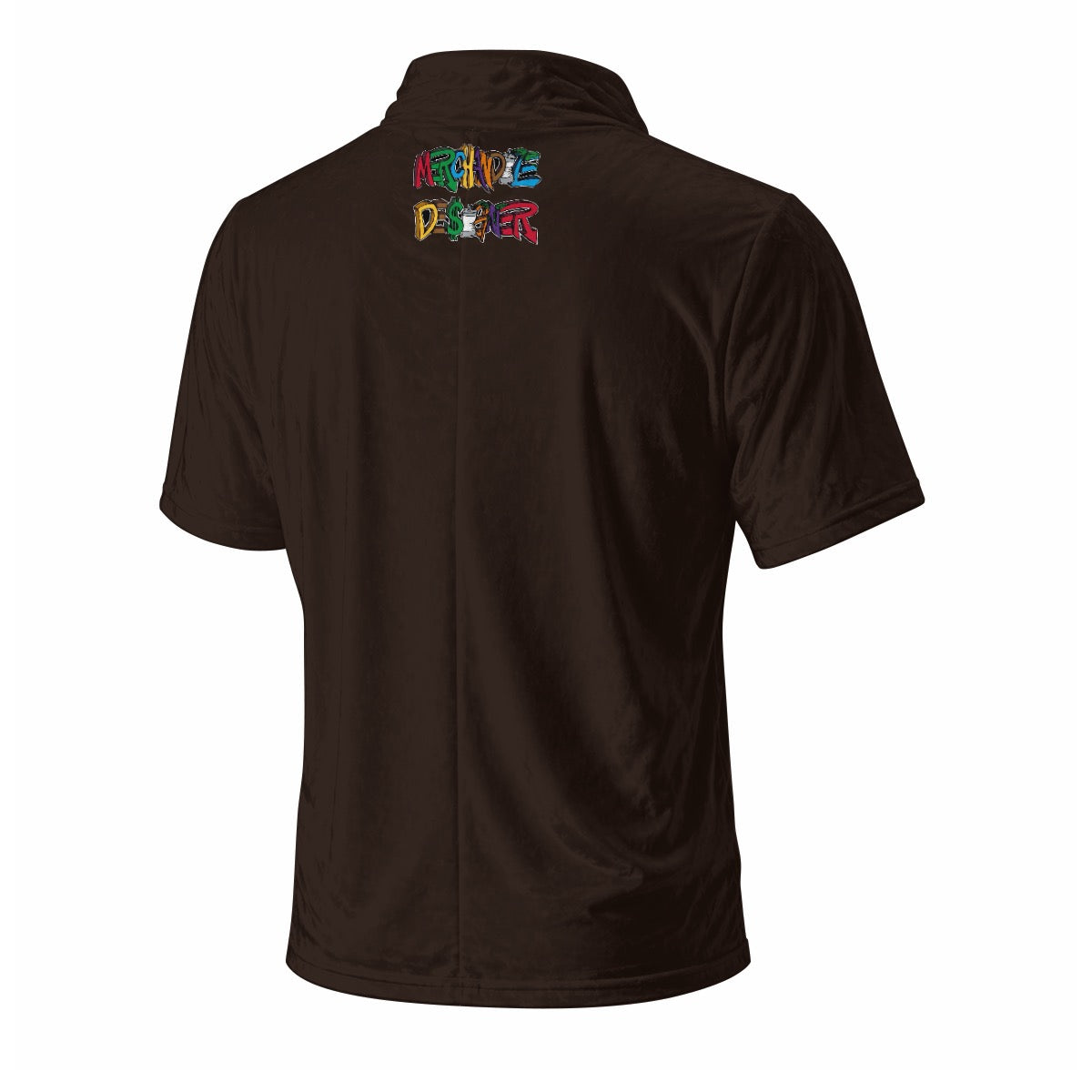 Espresso Designer Draped Neck Shirt