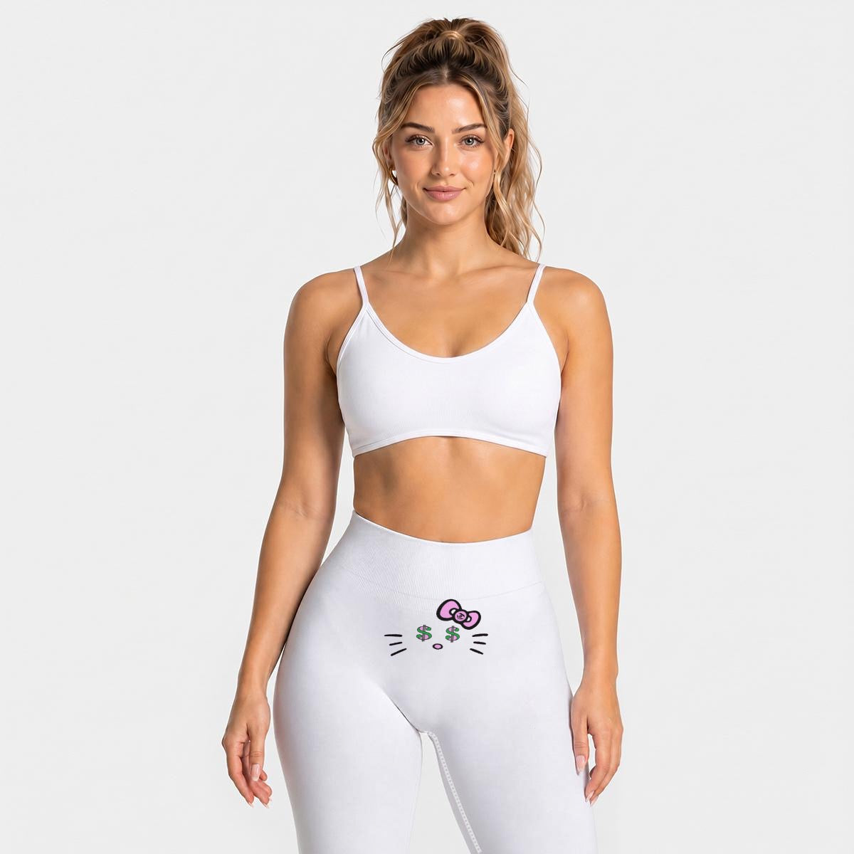 White High Waisted Butt-Lifting Leggings