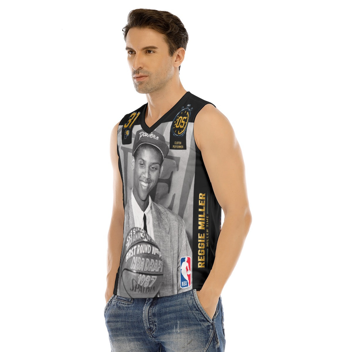 Reggie Miller-Miller Time Designer Tank Top