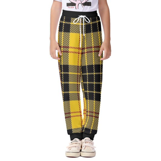 Yellow plaid Casual Pants