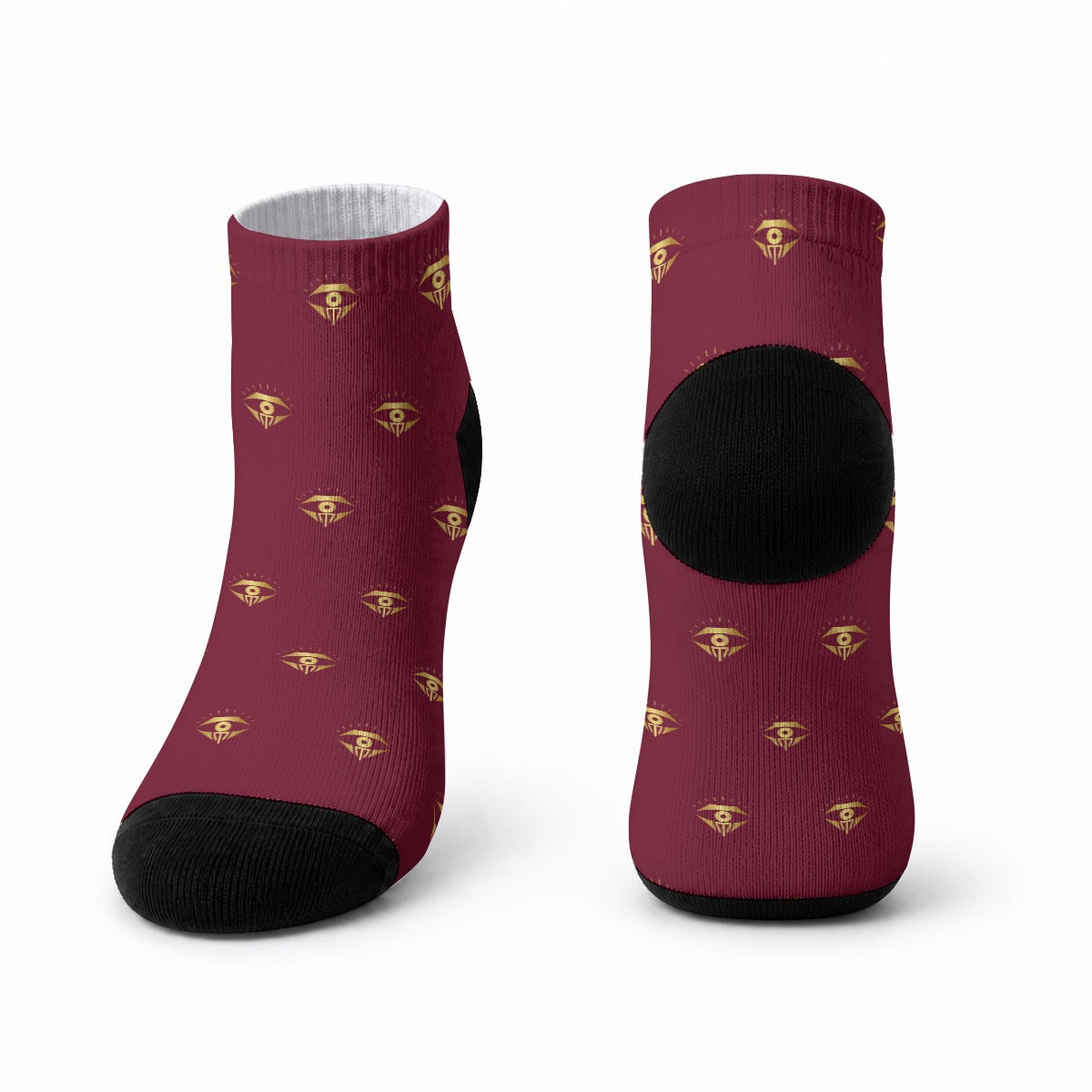 MD signature logo socks-moroon