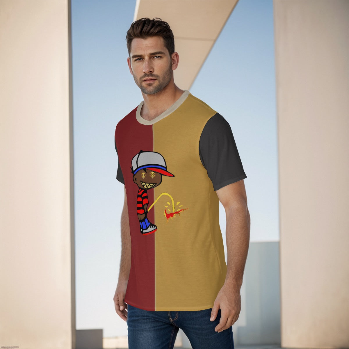 Red/Tan/Cream Outlaw shirt