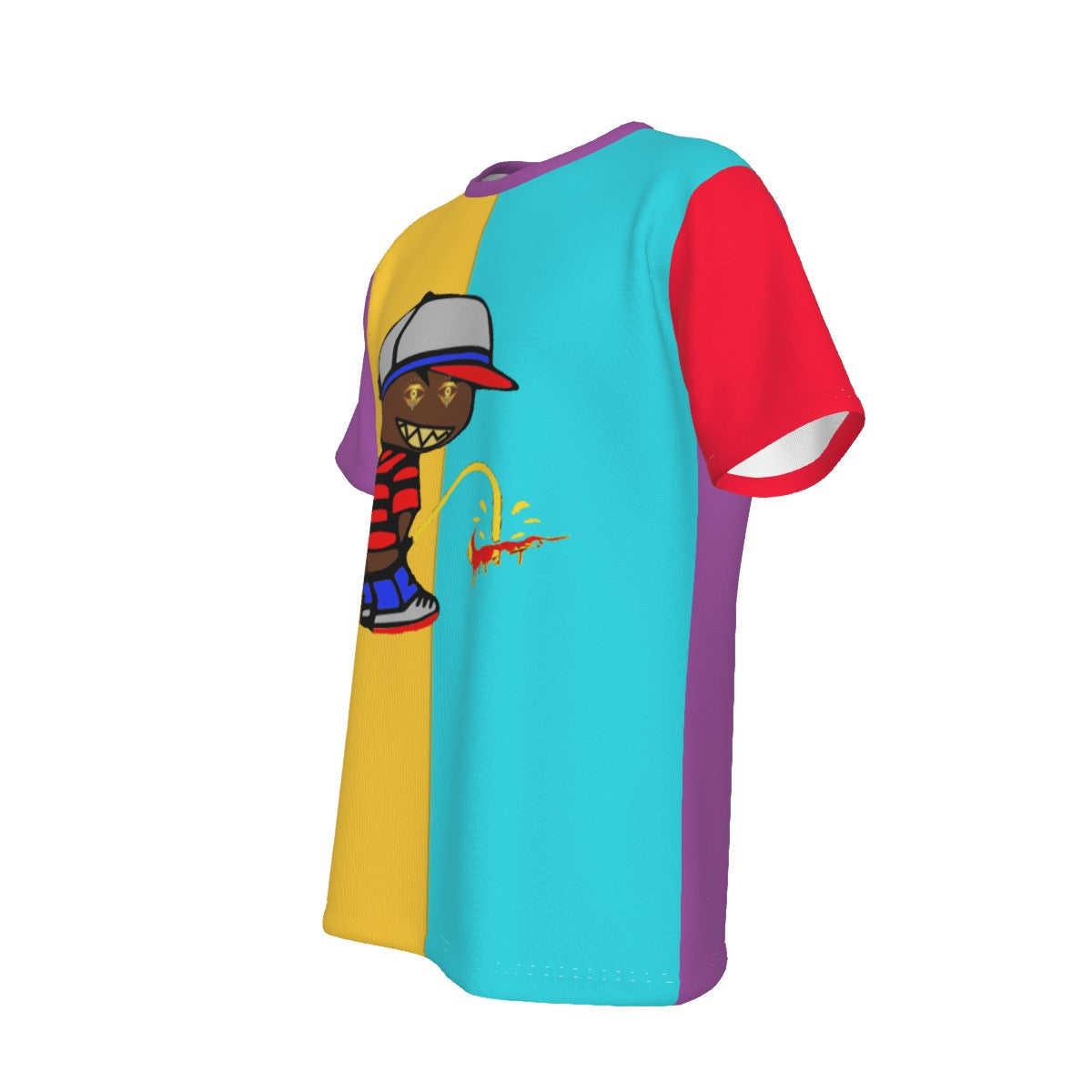 yellow/blu/red/purp outlaw shirt