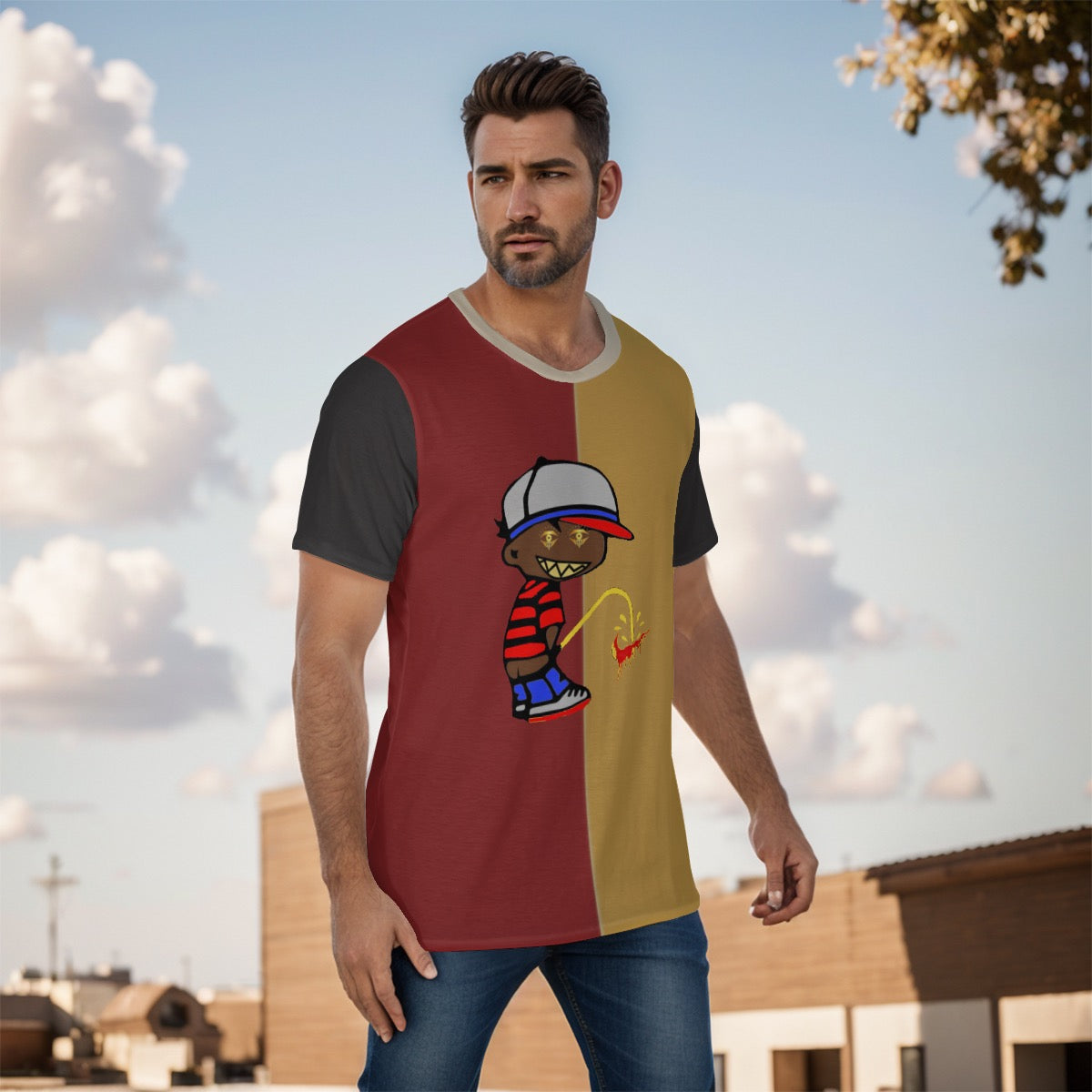 Red/Tan/Cream Outlaw shirt