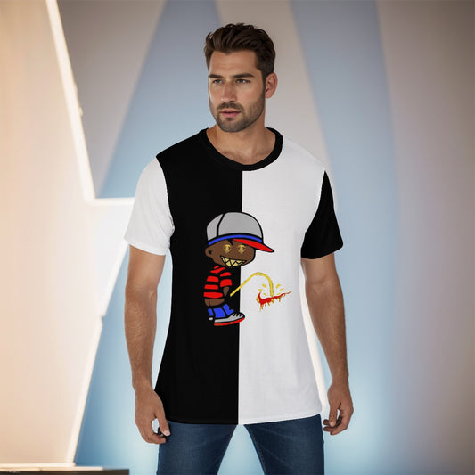 Black White Designer Outlaw Shirt