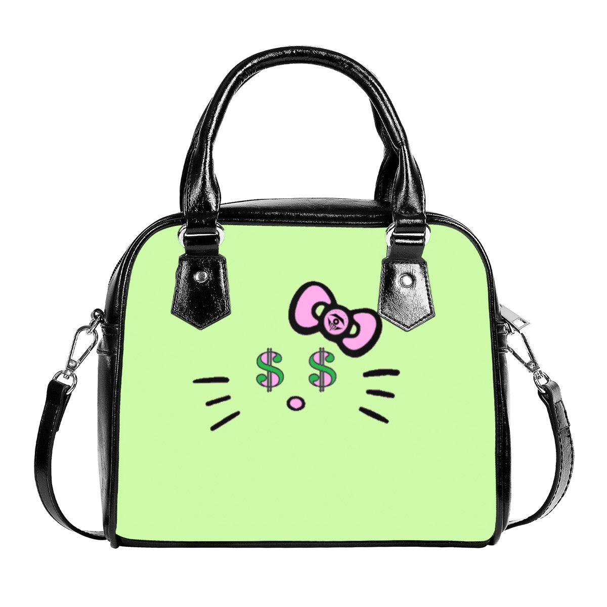 Mint Cash Kitty Designer Handbag With Single Shoulder Strap