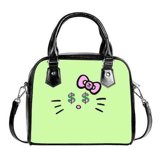 Mint Cash Kitty Designer Handbag With Single Shoulder Strap