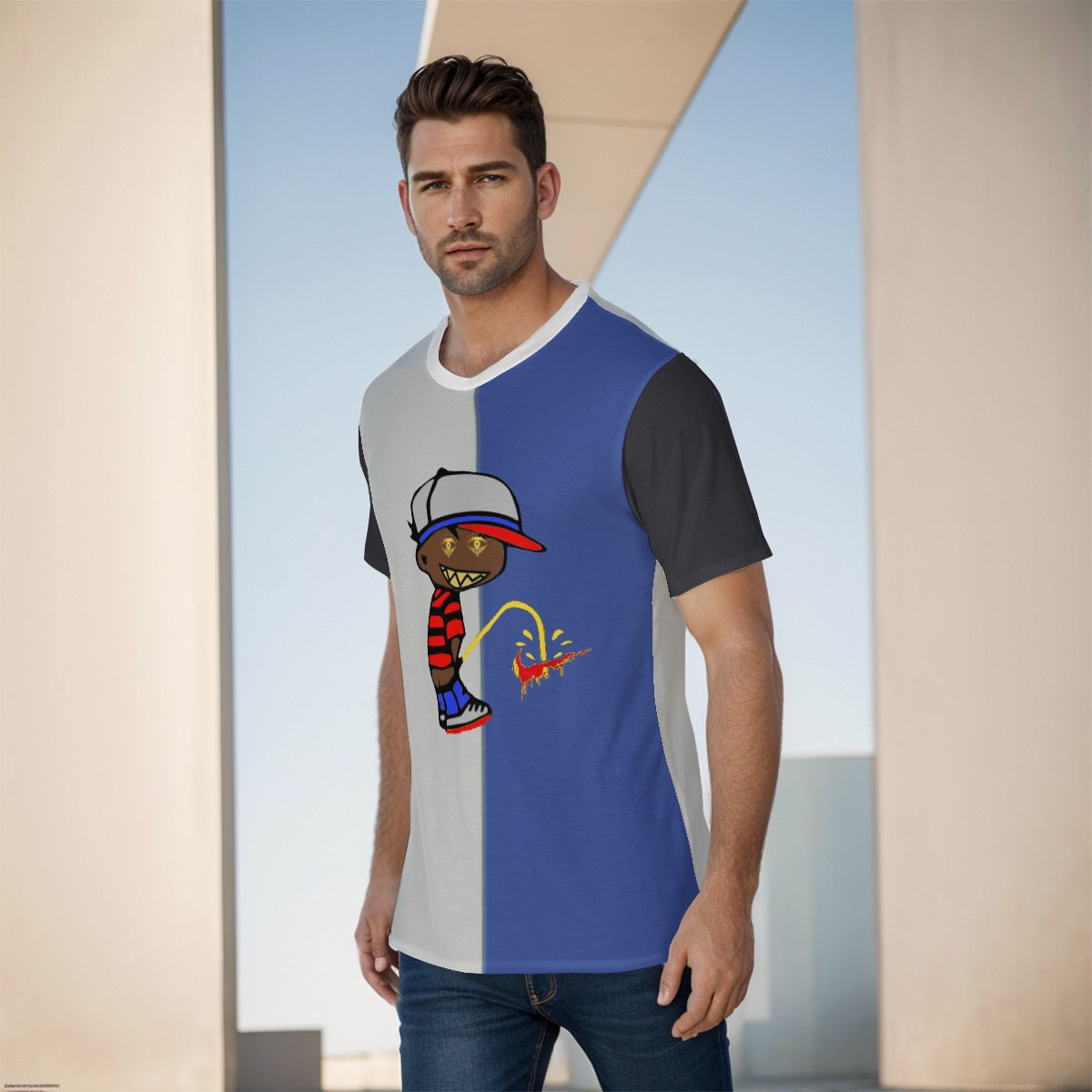 Gray/Blu Black outlaw shirt