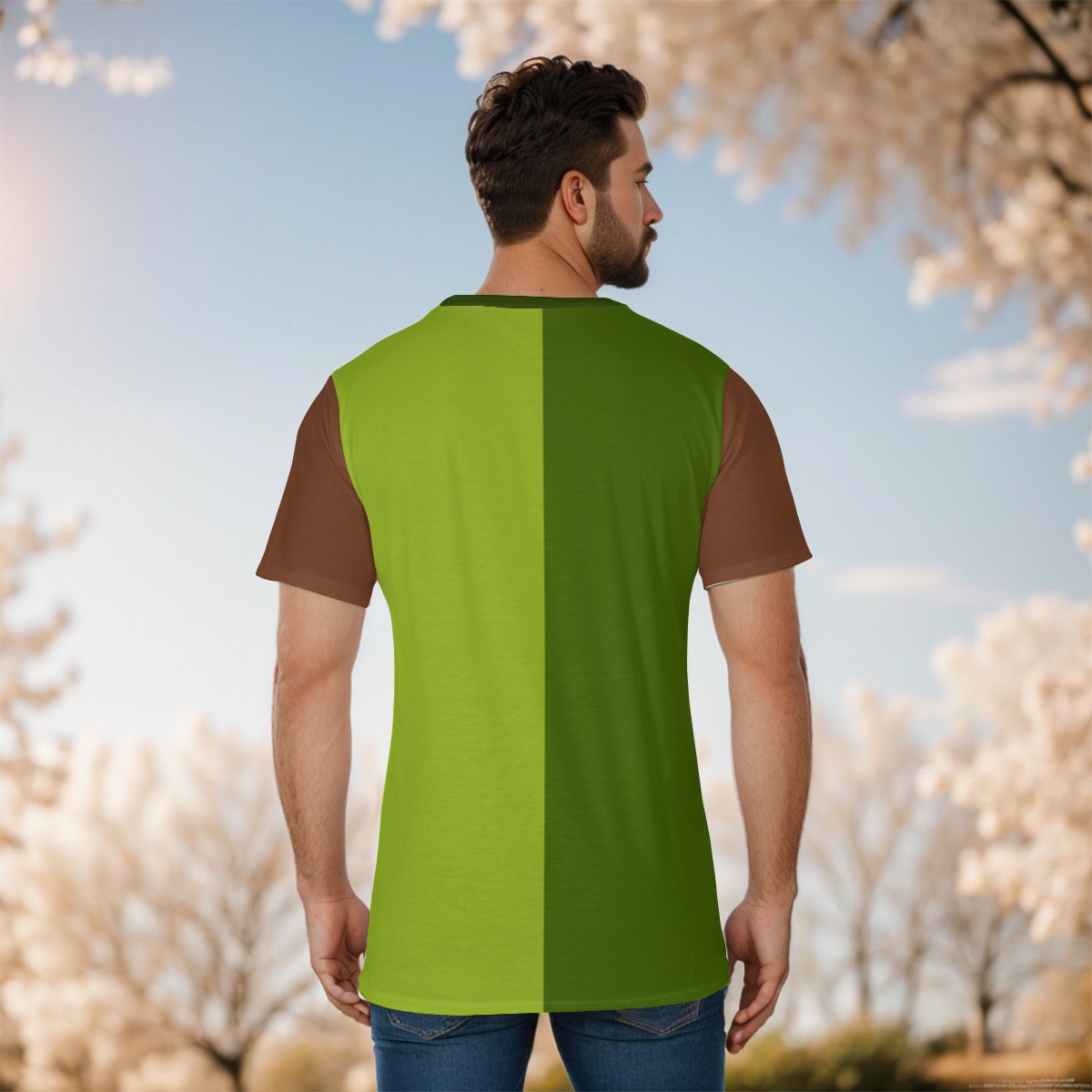 Green Brown Designer Outlaw Shirt