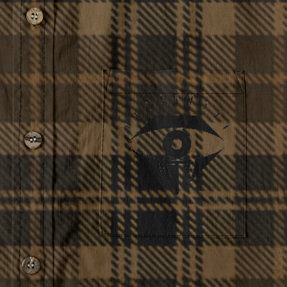 Brown Plaid Designer Sleeve Shirt