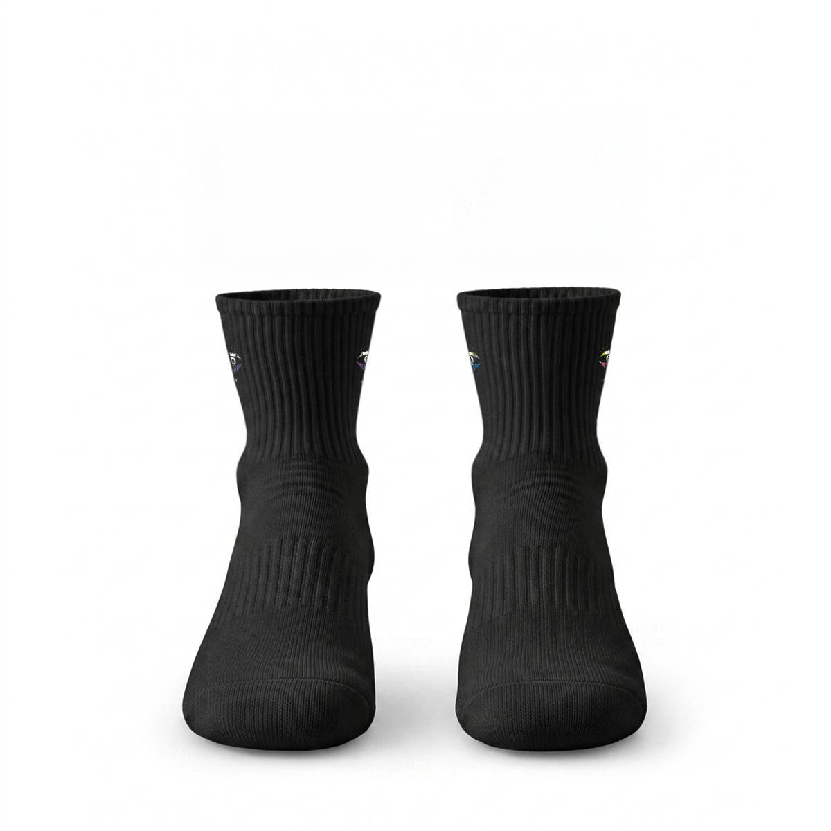 embroidery Chill Merch -Calf Socks|Cotton