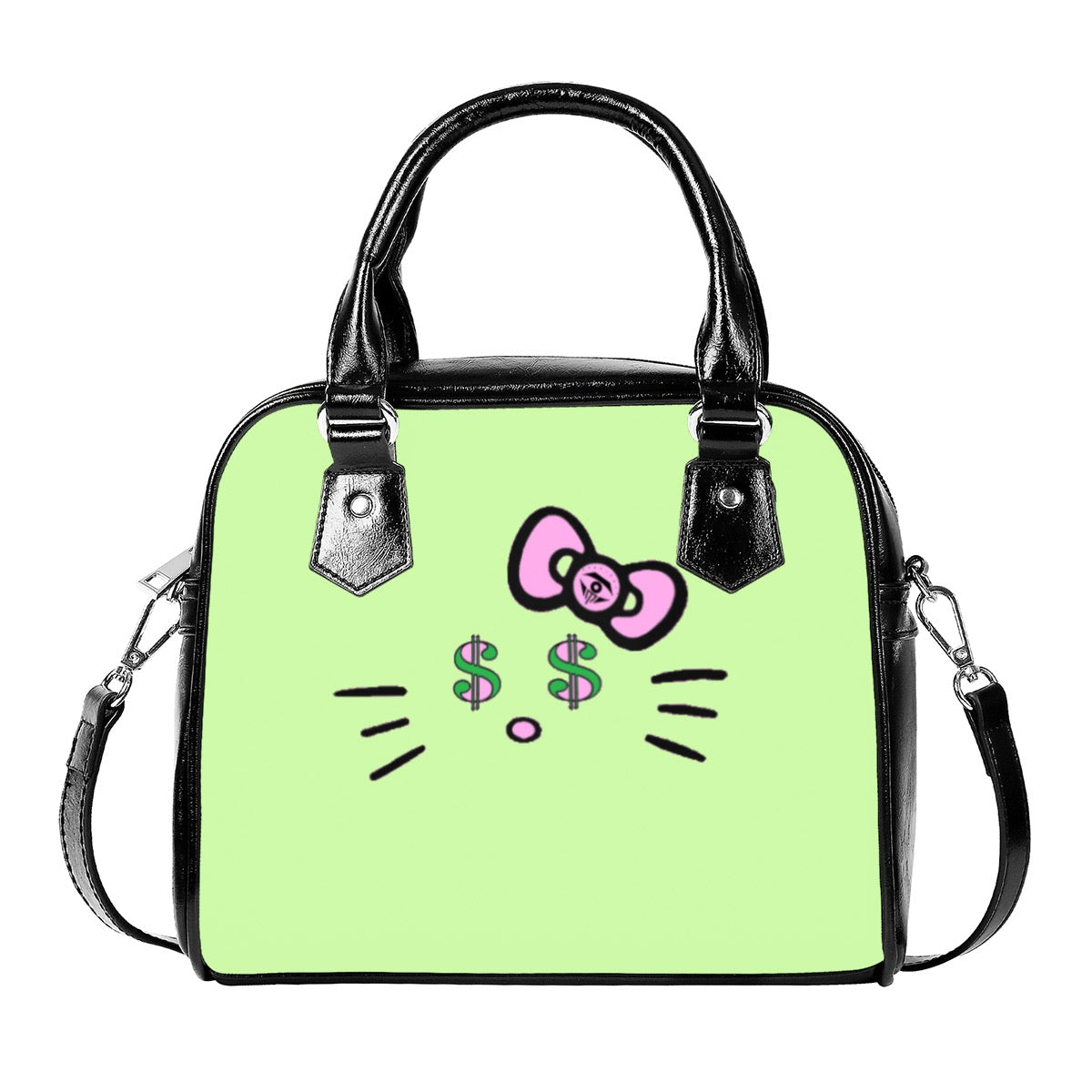 Mint Cash Kitty Designer Handbag With Single Shoulder Strap