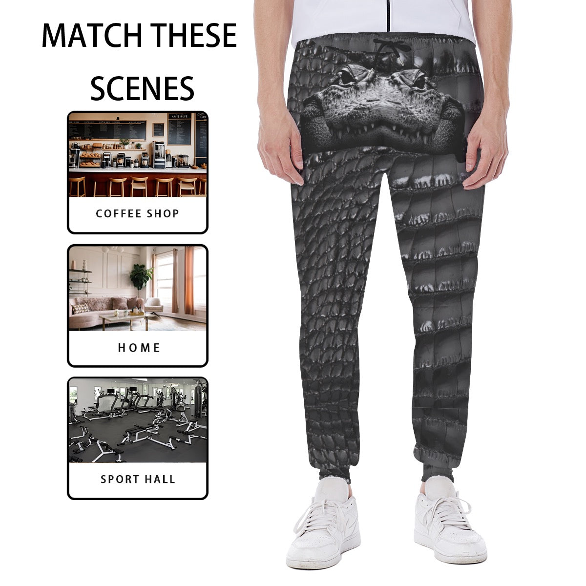 Black Gator Sweatpants
