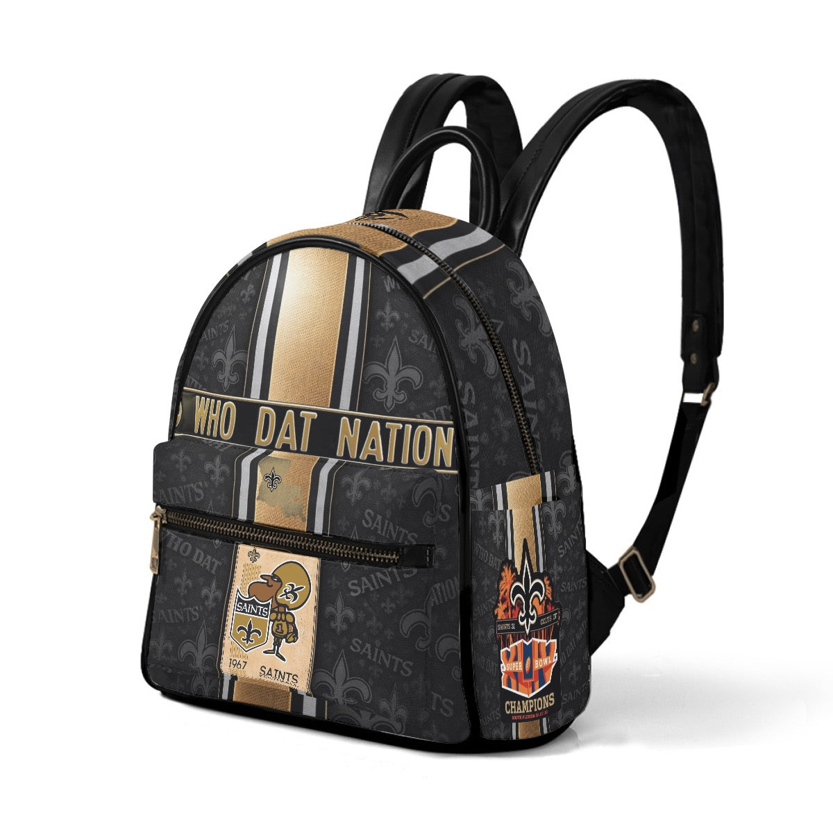 Trap Sack Who Dat Edition Small Size Backpack wit Saints Song QR code