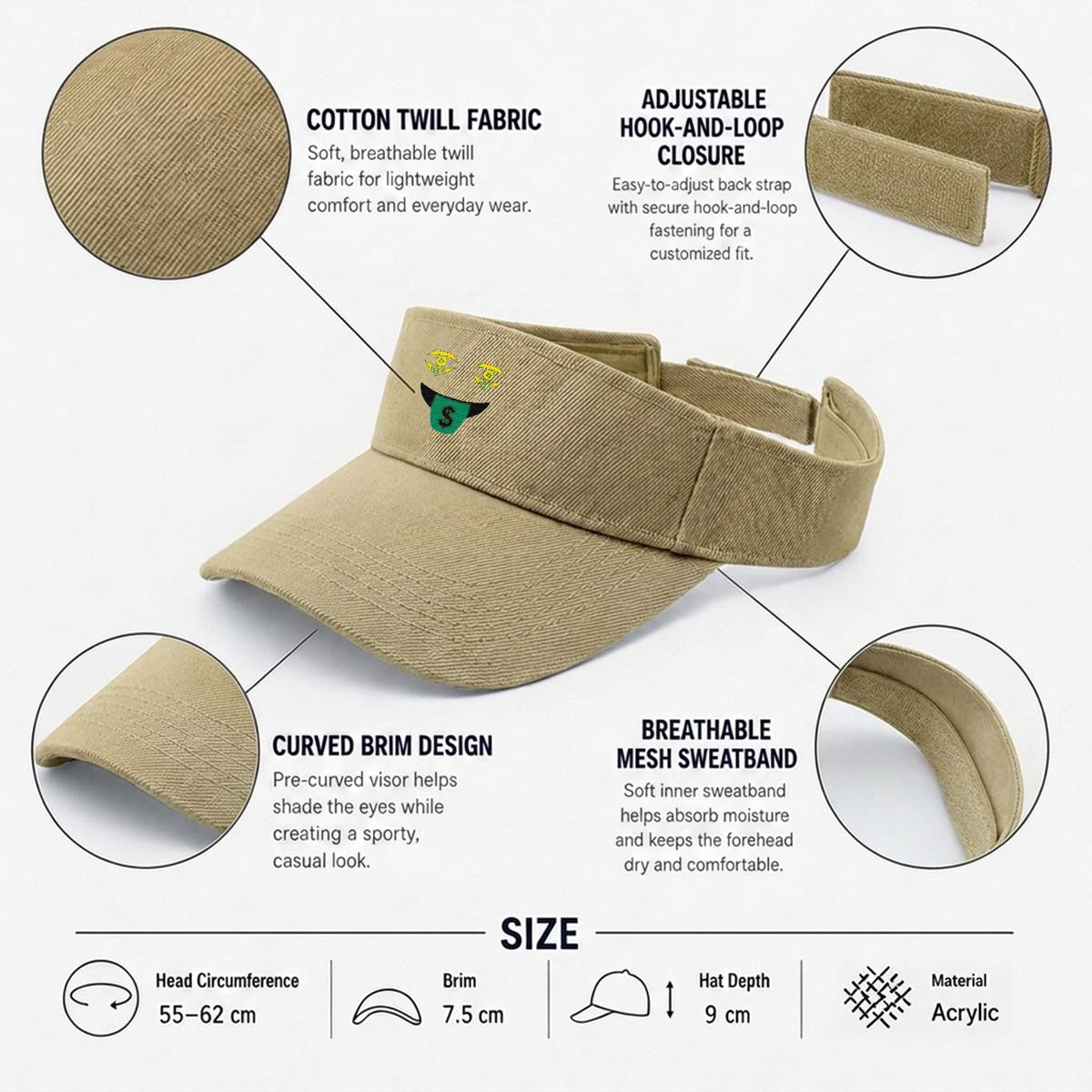 Embroidery Money Moves Designer Open-Top Visor