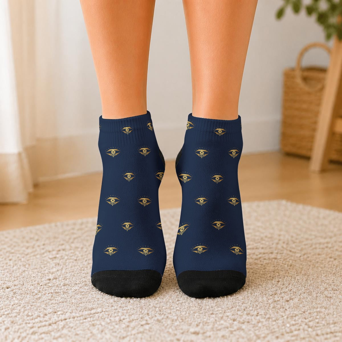 MD signature logo socks-Navy