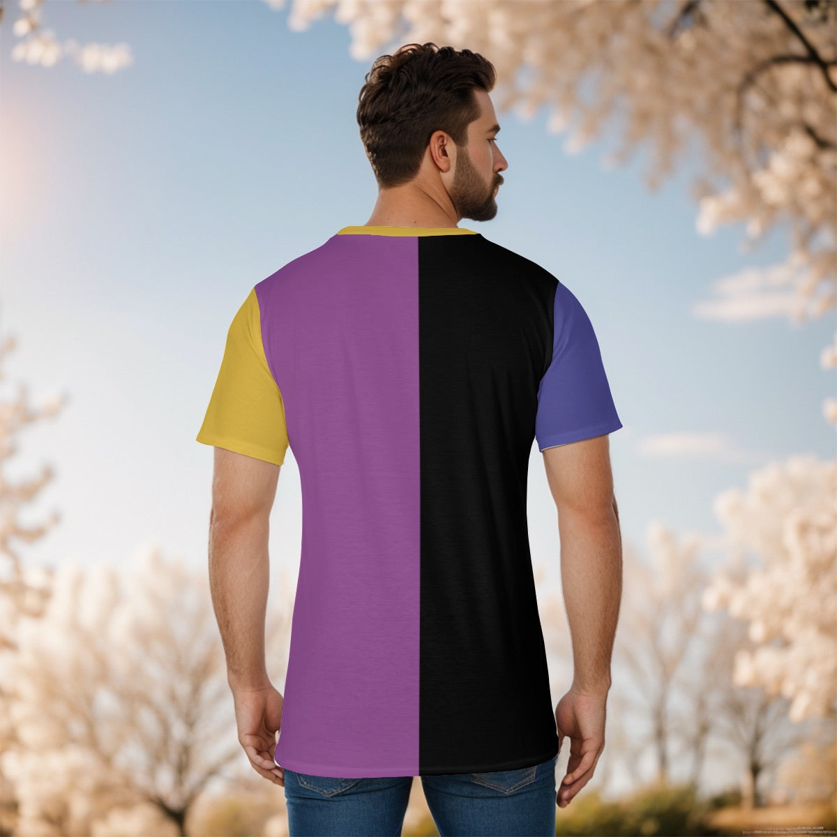 Purp Blak Blue Yellow Designer Outlaw shirt