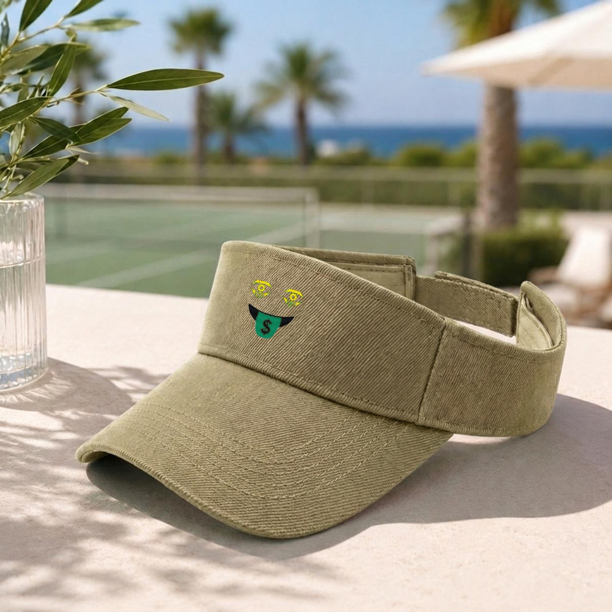 Embroidery Money Moves Designer Open-Top Visor