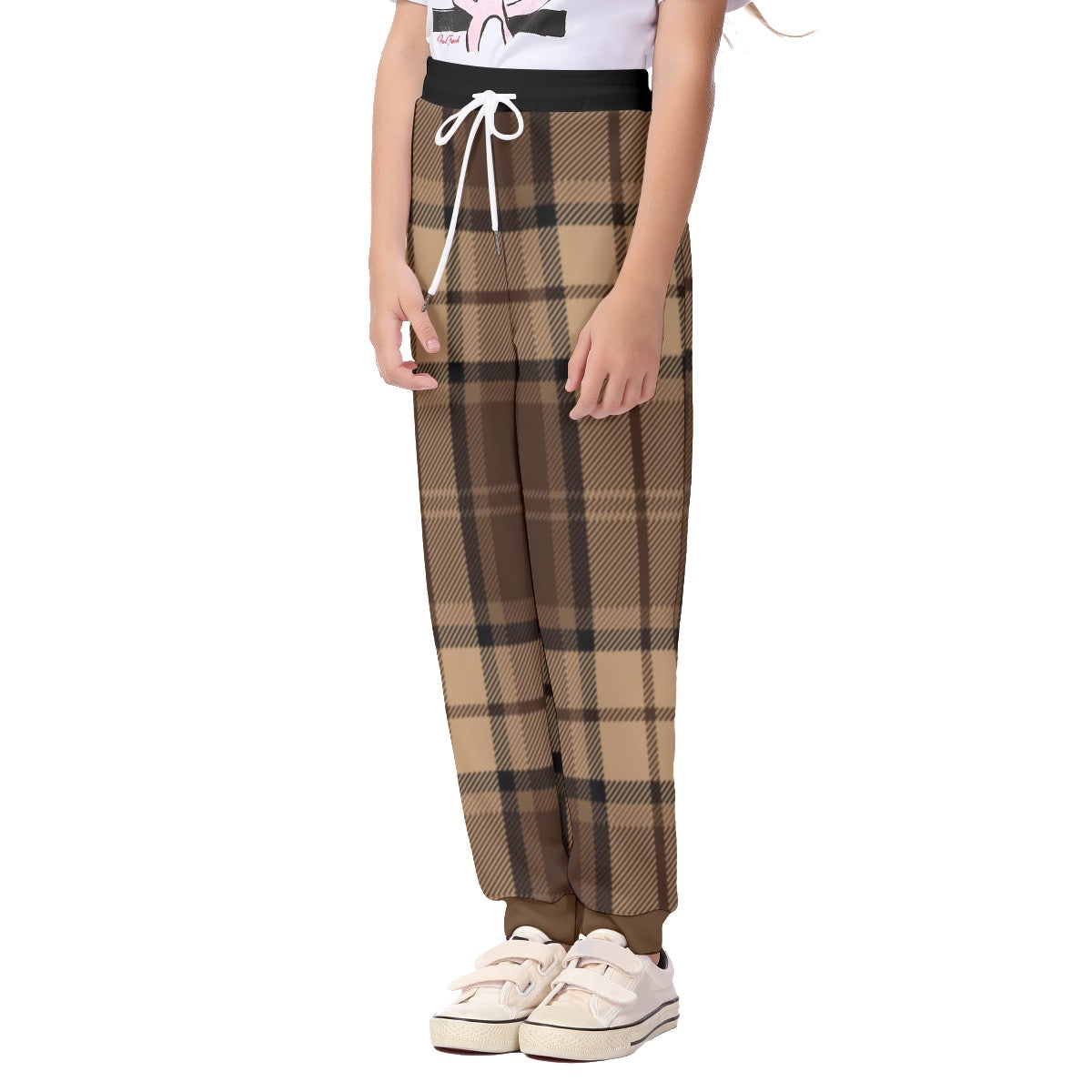 Brown plaid Casual Pants