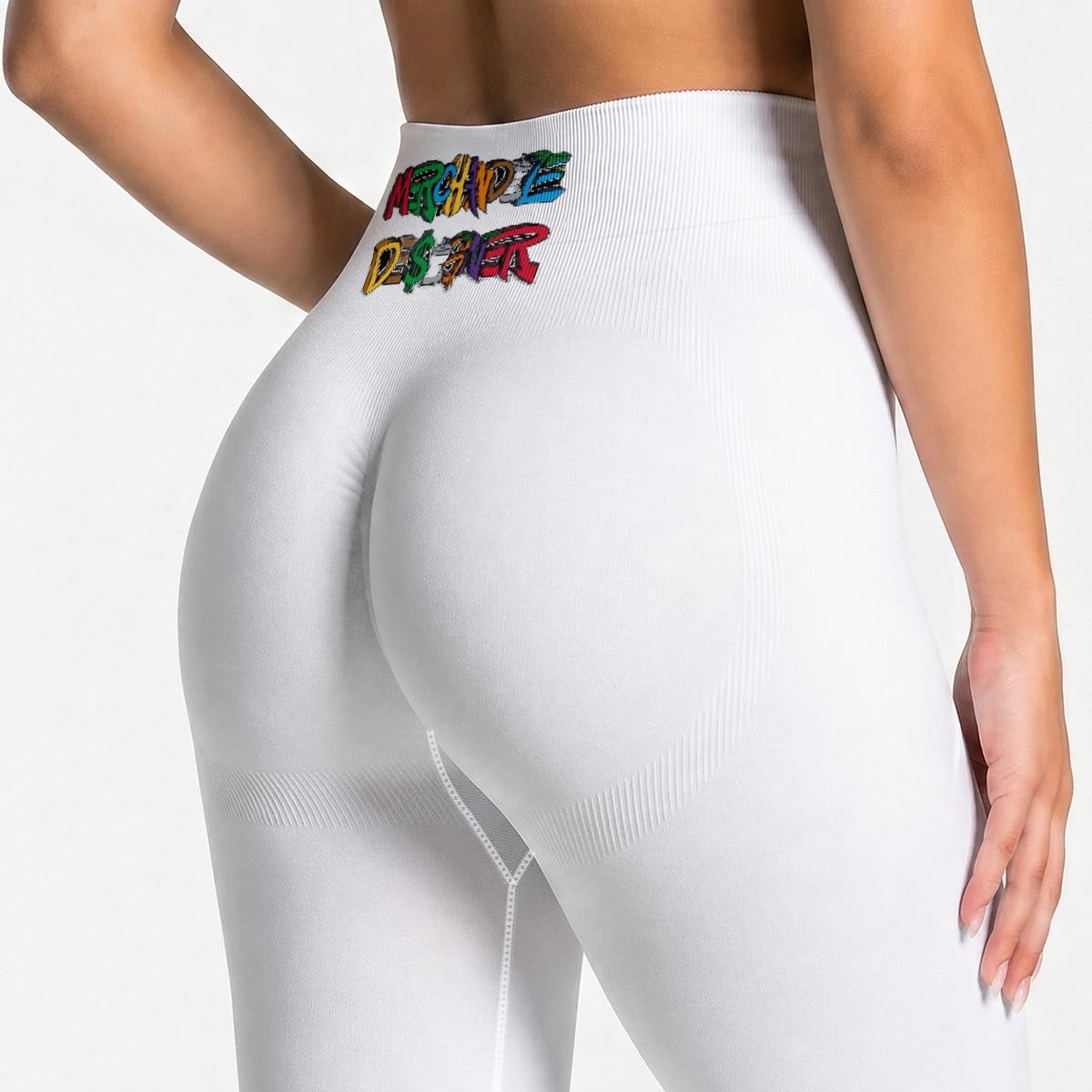 White High Waisted Butt-Lifting Leggings