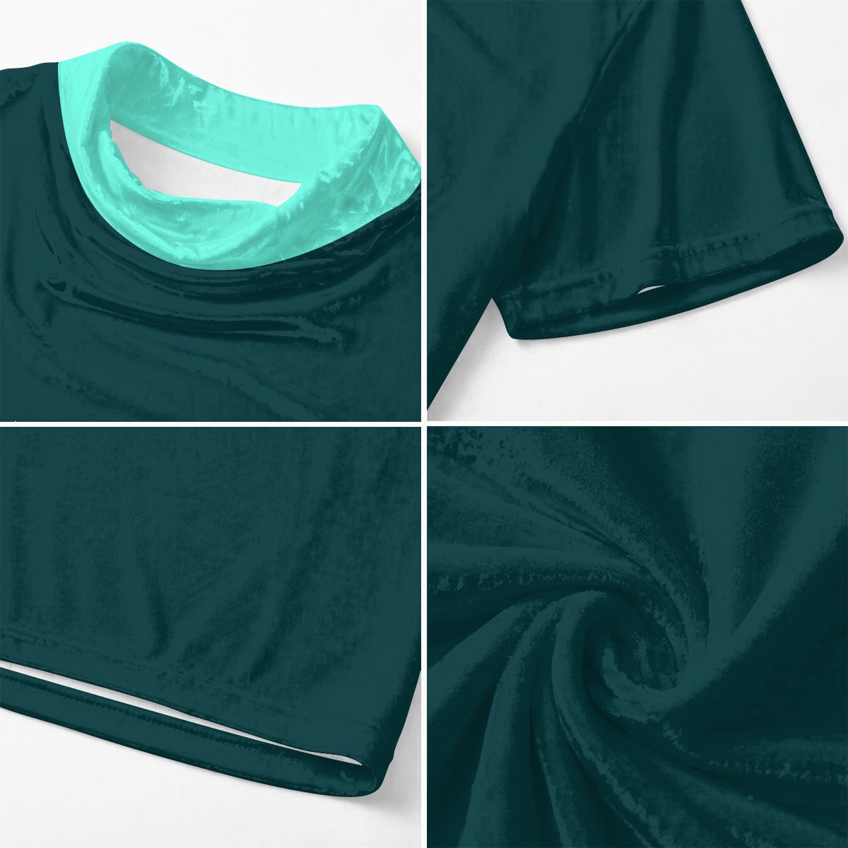 Mint Designer Draped Neck Shirt