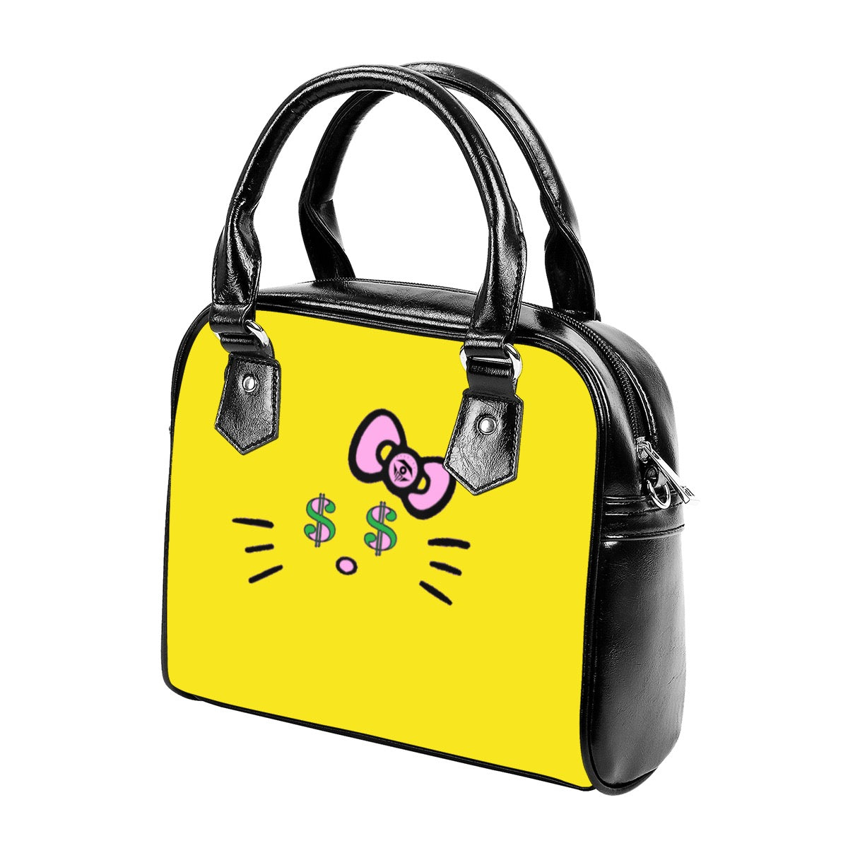 Yellow Cash Kitty Handbag With Single Shoulder Strap